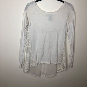 White Long Sleeve with Lace Back
